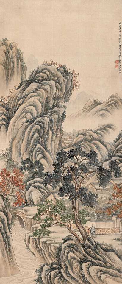 白宗魏 秋山访友 立轴